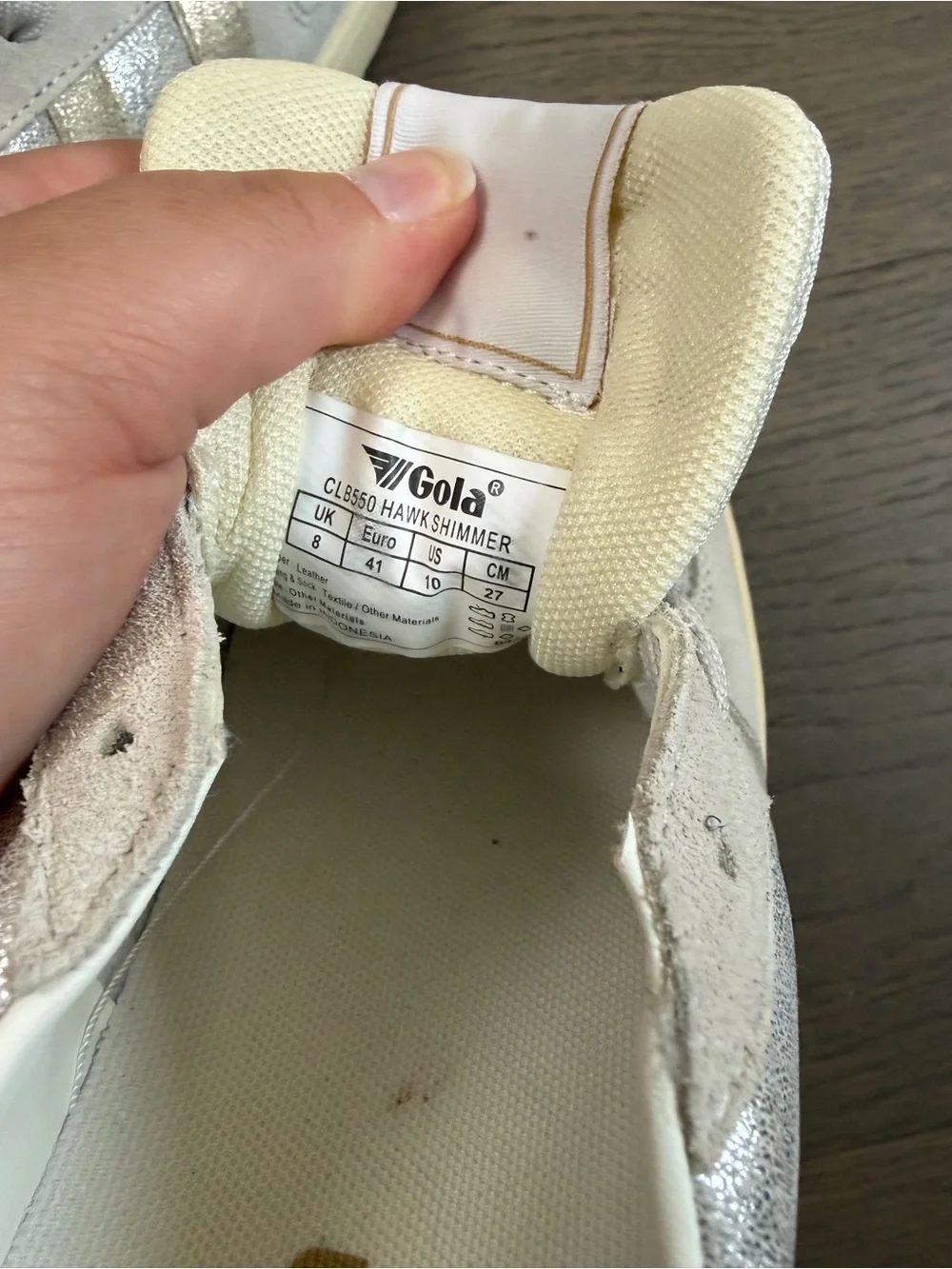 Anthropologie Gola Exclusive Hawk Metallic Sneakers Size 10